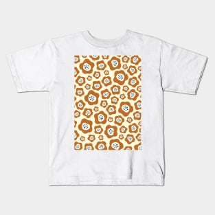 Funky Floral Pattern II in Earthy Tones Kids T-Shirt